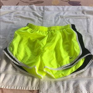 Nike dry fit shorts. Yellow. Size MED. mild wear.